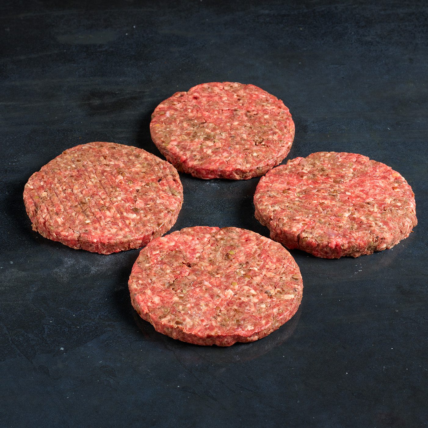 Beef Bean & Lentil Burgers